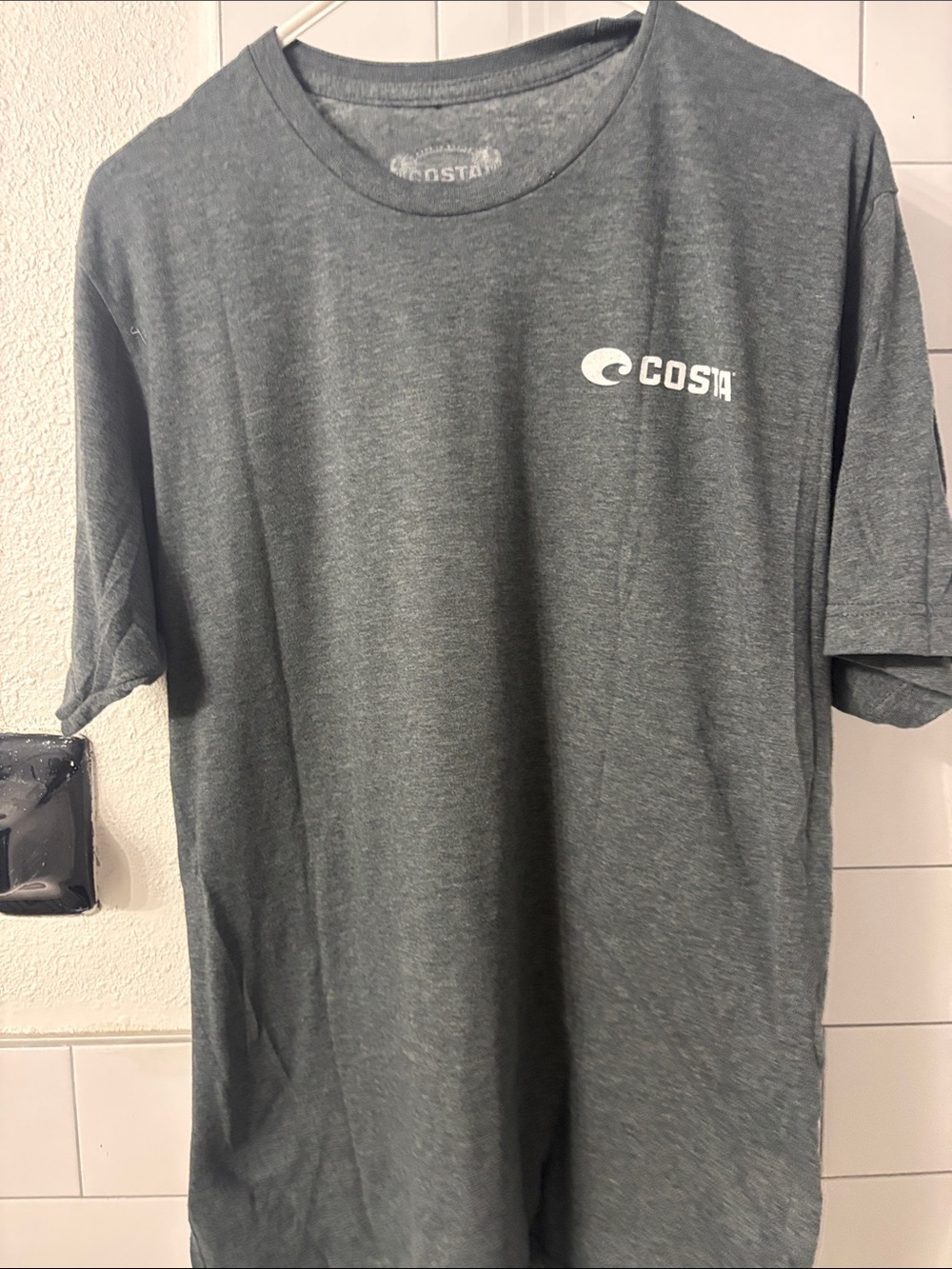 Costa Men’s Gray Heather Logo Short Sleeve Tee